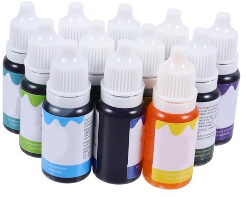 VALICLUD 12pcs Lipstick Pigment and Lip Gloss -based Cosmetic Pigment 13#–24# Cool Green Shades for Diy Makeup and Professional Use