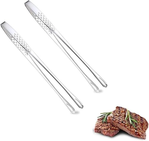 Pinze per barbecue coreane in acciaio inossidabile per cucinare, 2025 nuove pinzette da cucina resistenti, pinzette per barbecue in metallo per bistecca carne, insalata, buffet, barbecue all'aperto