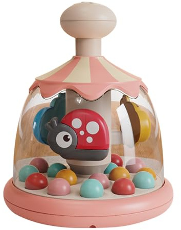 Baby-Spin-Spielzeug – Dreh-Push-, Musikalisches Lernspielzeug, Interaktiver Grifftrainer | Reibungsloses Lagerbewegungssystem, Sensorisches Stimulationsrad In Leuchtenden Farben, Ideales Kind