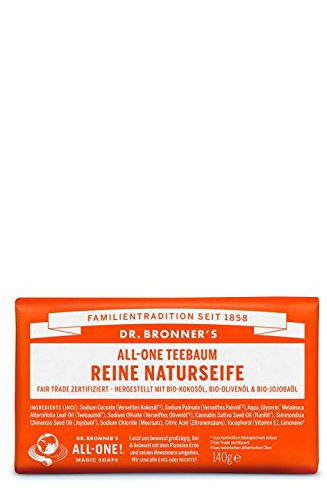 Dr Bronner's Tea Tree Pure-Castile Bar Soap 140 gr