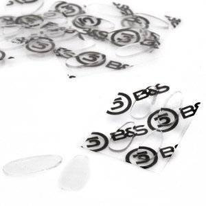 2 Pairs (4 Pieces) Stick-On Nose Pads Silicone - 4 Sizes - Height 1.0 mm by Breitfeld & Schliekert