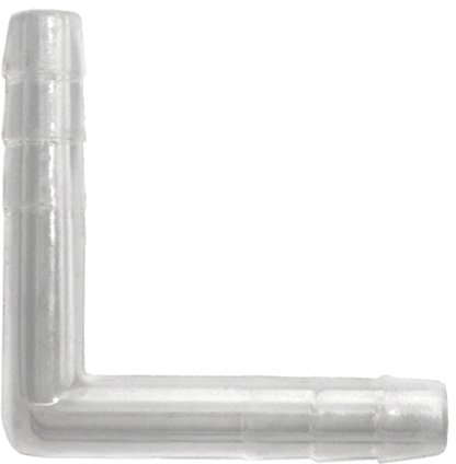 EISCO L Shaped, 2 Way Tubing Connector, 2 - Transparent Polypropylene - Autoclavable, Rigid and Long Lasting
