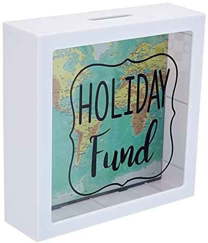 ootb 144315 Holiday Fund Money Box, White, 15 cm