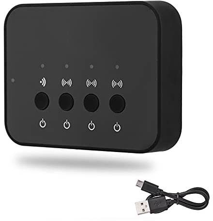 ciciglow Adaptateur Audio Bluetooth, 3.5mm Filaire sans Fil Stéréo Bluetooth 4.0 Adaptateur Audio Périphérique de Partage de Musique 1 en 3 Sorties Séparateur sans Fil