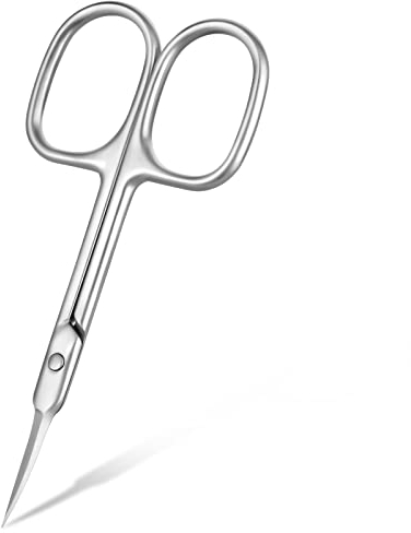 LOPHE Forbicine per Unghie, Forbici per Unghie Professionale in Acciaio Inox, Forbici Cuticole con Lama Curva, Forbici Manicure Extra Affilate per Unghie, Pellicine(B)