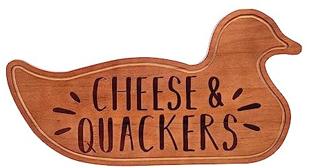 Boxer Gifts Käse und Quackers Charcuterie Boards – Servierbrett & Käsebrett aus Holz | Niedliches Entenmotiv Einweihungsgeschenke für neues Zuhause oder Hochzeitsgeschenke für Paare
