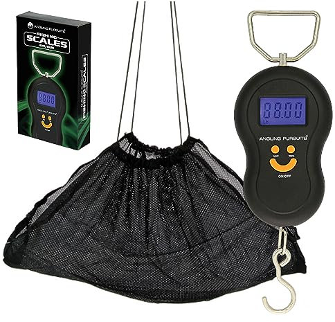 DIGITAL FISHING SCALES ANGLING PERSUITS 40KG + NGT BLACK WEIGHING SLING COMBO