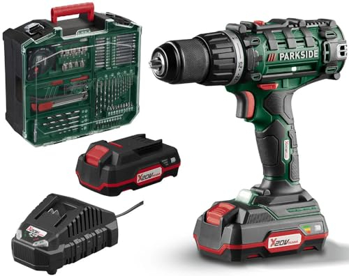 PSIDE PARKSIDE® 20V 2in1 Akku Bohrschrauber Set »PABS 20-Li G8«, mit 2 Akkus, Ladegerät, Zubehörset, Akkuschrauber