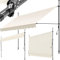 tectake® Klemmmarkise mit Handkurbel, Balkon Markise ohne Bohren, Markise höhenverstellbar, UV-beständig, wasserabweisend, Terrassenüberdachung, Sonnenschutz Terrasse & Balkon, Breite 350 cm - beige