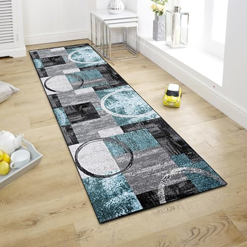 WTHYGB Teppich Läufer 60x120cm für Flur Küche Wohnzimmer Schlafzimmer, 6mm Dicke Küchenläufer, rutschfest Polyester Dauerhaft Waschbar Teppichläufer, Anpassbar