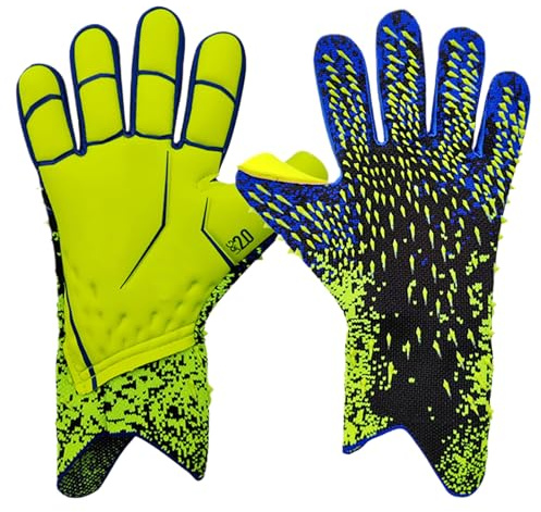 NCONCO Torwarthandschuhe Fußball Torwarthandschuhe Reißfestigkeit für Erwachsene, Jugendliche, kleine Hände in Größe 7/8/9/10 Fußballhandschuhe (Größe 9, Grün), 2863279/120424CCTQZS