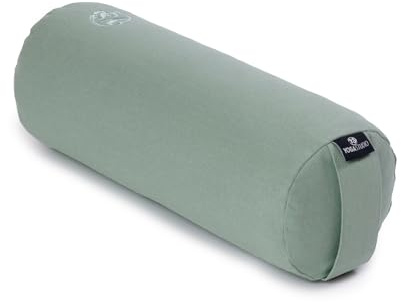 Yoga Studio Bio-Buchweizen-Mini-Nackenrolle, perfekt für Yoga und Rückendehnung, 32 x 12 cm, Salbeigrün