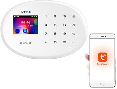 Sistema de alarma DIY de seguridad para el hogar, W20 Tuya Smart Wireless Smart Home 4G WIFI GSM Sistema de alarma de seguridad con 2.4 pulgadas. Tft Panel táctil Rfid Alarma de cardeburglar Kit de al