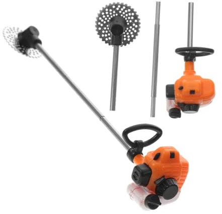CIYODO Miniatur Rasenmäher Für Puppenhaus 2 Stück PVC Mini Rasenmäher Modell Dekoratives Gartengerät Für Mini Hausausstattung