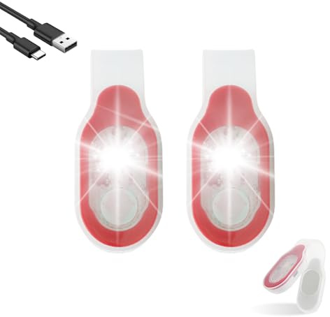Yuragim Lámpara de Cuidados Nocturnos para Enfermería, 2 Piezas, LED Clip Luz USB Recargable Linterna Clip para Ropa, Luz de Seguridad Mini LED, Lámpara Nocturna para Enfermeras, Accesorios de Cuidado