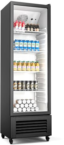 Klarstein GrandCooler 306L Getränkekühlschrank - Doppelt Verglaste Tür, LED-Beleuchtung, Mechanischer Thermostat, 0 °C bis 10 °C, 4 Räder, Energieklasse B