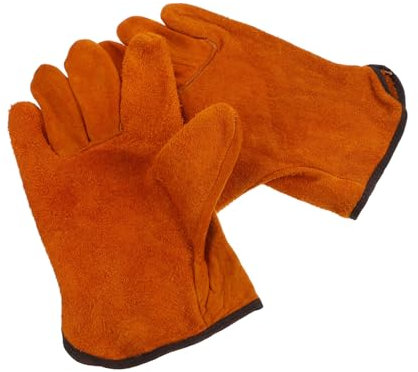 POPETPOP Schweißhandschuhe Für Herren Und Damen Hitzebeständige Arbeitshandschuhe Kurz Geschnitten Für Schweißarbeiten Und Wartung Zu Hause Umfassender Handschutz