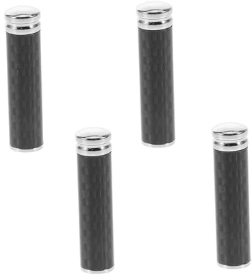Happyyami 4pcs Carbon Fiber Door Lock Pins Easy Installation Vehicle Lock Knob Trim for Fit Upgrade Your Truck Interior Compatible with Various Car Models