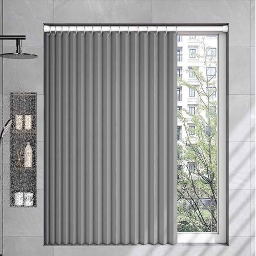 MTHGH Falttürvorhang,Mit Teleskopstange,Magnetischer Türvorhang mit Verdunkelung, Faltbarer Raumteiler für Bad/Schlafzimmer/Wohnzimmer, Akkordeon-Design(B,220W*180H)