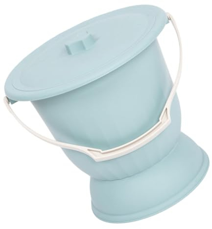 Mikikit Pot De Chambre Chinois Petit 4,5l Couvercle Anti-odeur En Pp Robuste, Pot Urinoir Portable Multifonction Pour Adultes, Femmes Enceintes Et Camping Nocturne