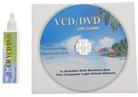 TOGEVAL 1 Set Yh-608 Cd-Player Reinigungsset Mit Reinigungsdisc Und BüRste FüR Cd DVD Vcd Player Zur Staubentfernung Und Klangverbesserung