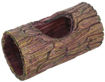 ifundom Saugfähiges Reptilienversteck aus Resin Naturnahes Baumrinden-Design Sicheres Höhlenversteck für Echsen Frösche und Spinnen Einfach Montierbar für Terrarien und Aquarien