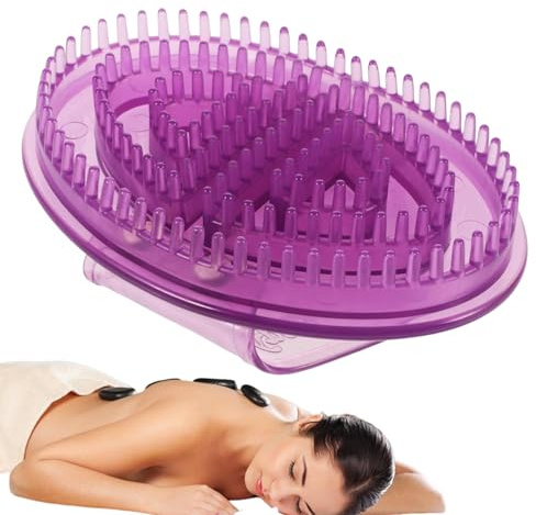 Gupcaqosjw Massage Brush, 15x10cm Silicone Meridian Massage Brush, Meridian Pressure Brushes, Beauty Salon Professional Custom Meridians Brushs, Full Body Relaxation Comb for Muscles, Arms, Back