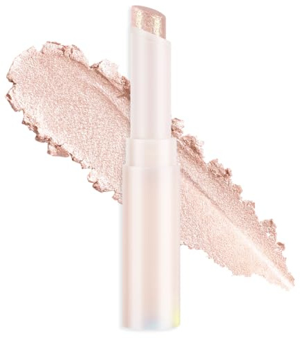 BUTBU Crystal Gel Shine Stick, skimrande ögonmakeup, eyeliner lysande penna med krämig textur, långvarig ögonskugga, lätt att blanda makeup – lila-röd karneval (06)