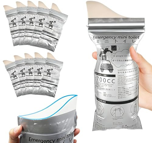 LINLINOI 10 Stück Urinbeutel 700ml, Tragbare Einmal-Toilettenbeutel, Universell für Damen & Herren – Ideal für Camping, Reise, Auto, Stau und Unterwegs