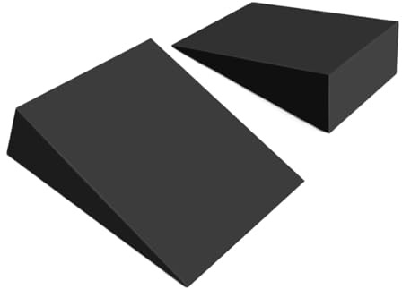 APLVFFZH 2 Piezas de Cuña Sentadillas, Cuña para Ejercicio, Tabla Inclinada para Estiramiento de Pantorrillas, Tobillos, Rodillas, Estirador de Talón, Base Antideslizante con Soporte hasta 200 kg
