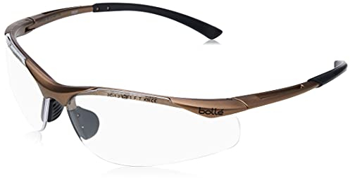 CONTOUR - Montura nylon bronce - patillas TIPGRIP - puente nasal TPE confort - PC incoloro anti-rayaduras y anti-vaho/PLATINUM - funda microfibra gratuita