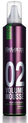SALERM - Espuma Volumen - Pro Line Volume Mousse 02-300 ml - para Cabellos Finos - con Ácido Hialurónico - Mejora la Hidratación y Elasticidad del Cabello, El embalaje puede variar