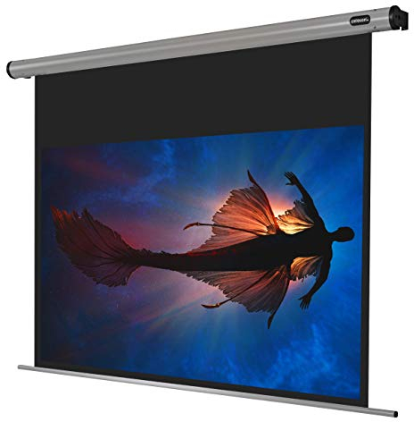 celexon HomeCinema Écran de Projection motorisé 70 | 160x90 cm 16:9 | Écran 4K, Full-HD pour Projections Home Cinéma et présentations Professionnelles avec vidéoprojecteurs | Montage Mural/Plafond