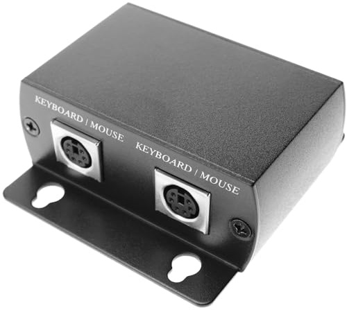 BeMatik - Extensor teclado y ratón UTP Cat.5 USB PS2 emisor y receptor KM02