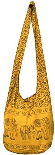 PANASIAM Shoulderbag elephant, golden yellow, M