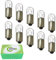 SPAHN Lot de 10 ampoules à incandescence 24 V 2 W Ba9S 24 V 2 W Argent | Lampe de signalisation pour tableau de bord, feu de position, éclairage de plaque d'immatriculation, etc