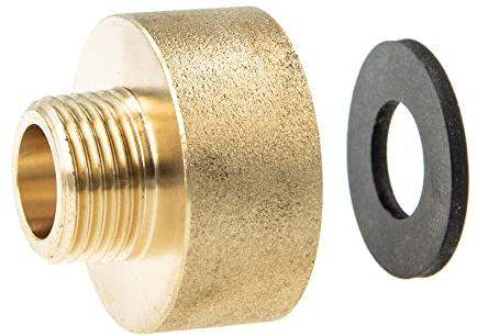 tecuro Prolunga di riduzione in ottone 3/8 x 3/4 pollici con guarnizione EPDM per installazione sanitaria