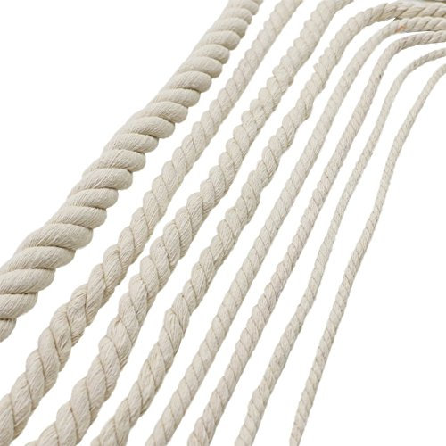 100% Natur Baumwolle Baumwollschnur Ballonbaumwollfäden Juteschnur Schnur Rauh 50m x 6mm