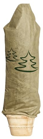 Windhager Housse de Protection en Polaire décorative pour l'hiver - Protection Contre Le Froid et Le Gel - pour Jardin - Motif Sapin de Noël - Taille L - 0,6 x 1,8 m - Beige 06889