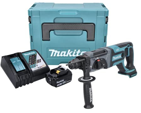 Makita DHR 241 RF1J Akku Bohrhammer 18 V 2,0 J SDS plus + 1x Akku 3,0 Ah + Ladegerät + Makpac