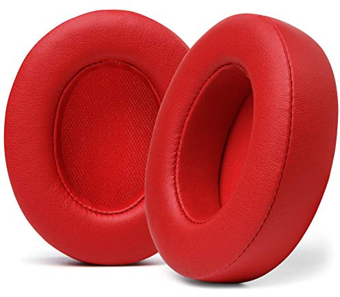 WC PadZ Studio 2 & 3 – Ohrpolster für Beats Studio 2/3 mit & ohne Kabel | Von Wicked Cushions | Nicht für Beats Solo (B0501, B0500). PU-Leder, besserer Schaum & stärkerer Kleber | Red