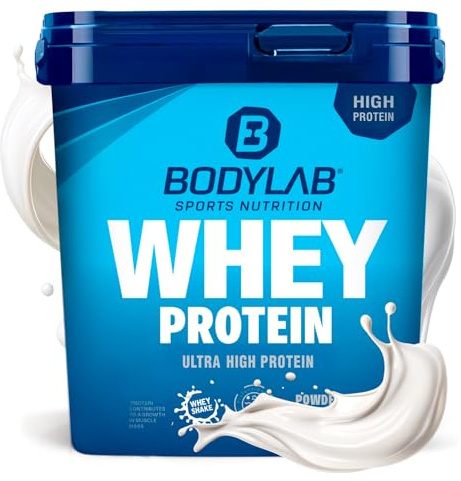 Bodylab24 Whey Protein Pulver, Neutral, 1kg | Bis zu 24 g Protein pro Portion, hochwertiges Molkenprotein, perfekt löslich, ideal für Protein Shakes rund ums Training