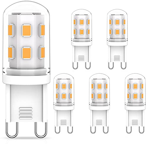 Cxyemt G9 LED Lampen 2W Ersatz Für 20W Halogenlampe Warmweiß 2700K Glühbirnen, AC 220-240V G9 LED Leuchtmittel, Kein Flackern, Nicht Dimmbar, 5er Pack