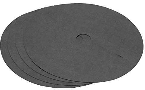 sourcing map Tree Mulch Ring 24.4 Nonwoven Tree Protector Mat Plant Cover for Weed Control Round Weed Barrier Black 4 Pack