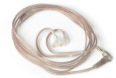 Nex KZ - Cable de actualización de auriculares sin oxígeno de cobre para monitor en el oído, cable de repuesto para ZST/ZSR/ES3/ES4/ZS10/AS06/AS10/BA10/ZST-X/EDX (pin B 3,5 mm, negro, sin micrófono)