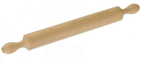 Mattarello per Impasto in Legno di Faggio Naturale Fisso 40 cm