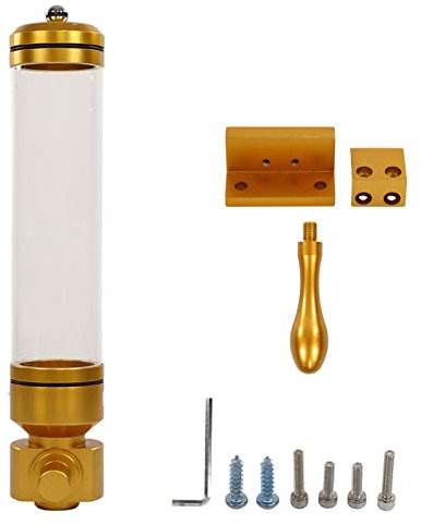 Coffee Bean Dispener, Wall Mounted Acrylic Bean Storage Dispenser, Round Sealed Coffee Bean Container for Commercial Use, Multipurpose Food Dispenser for Nuts, Cereal, Transparent and Space(Gold)