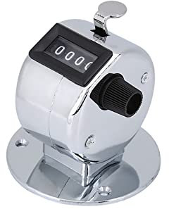 Derefine Schiedsrichter Clicker Metall Handheld Tally Counter 4-stellige Zahlenzählung Clicker Counter Pitch Counter ClickerHand Mechanische Zähler Clicker Pitch Counter für das Coaching von Golf