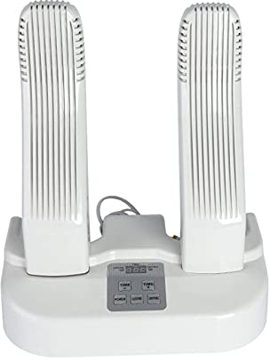 Samnuerly Electric Shoe Dryer Ozone Deodorizer Portable Folding And Drying Adjustable Rack for All Types of Shoes Standing Shoe Dryer,White,28 * 18 * 32.5CM (White 28 * 18 * 32.5CM)