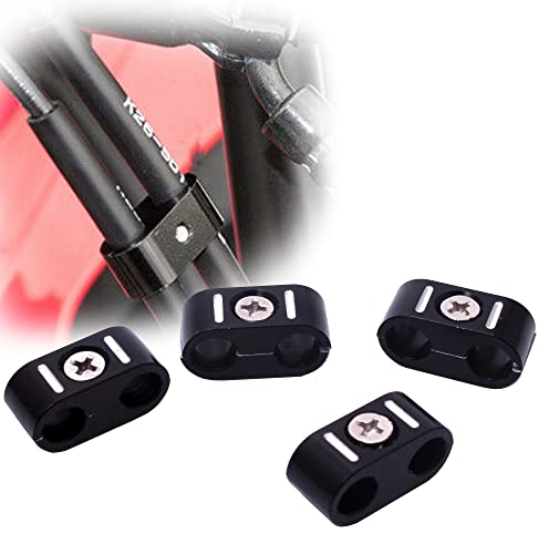 MKYOKO CNC Motorcycle Brake Throttle Cable Clamp Clip Holder Organizer Wire Line Clamp Compatible For Harley Touring Softail 1984-2018 Motorcycle Accessories